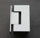 78"x35"x34" Frameless 90 Degree Shower Enclosure Wall Hinge, Polished Chrome