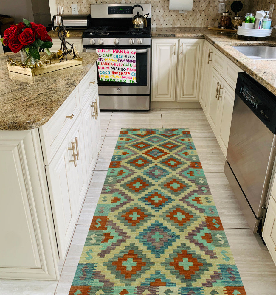 Sangat Kilim Raedleah Rust/Blue Runner, 2'7x7'11