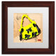 ''Bow Purse Black on Yellow'' Matted Framed Canvas Art by Roderick Stevens