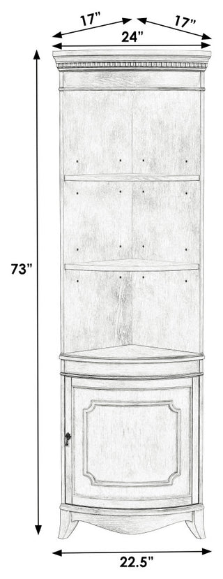 Butler Dowling 1 Door Corner Cabinet, Olive Ash