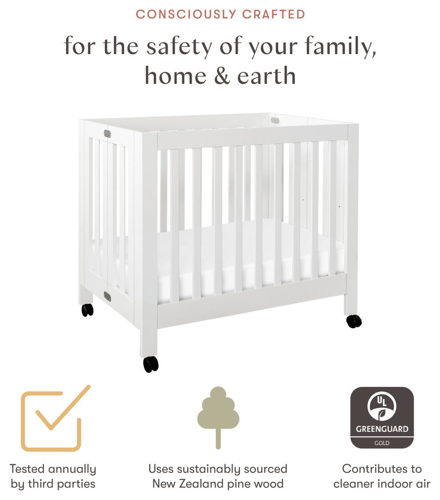 Origami Mini Crib, White