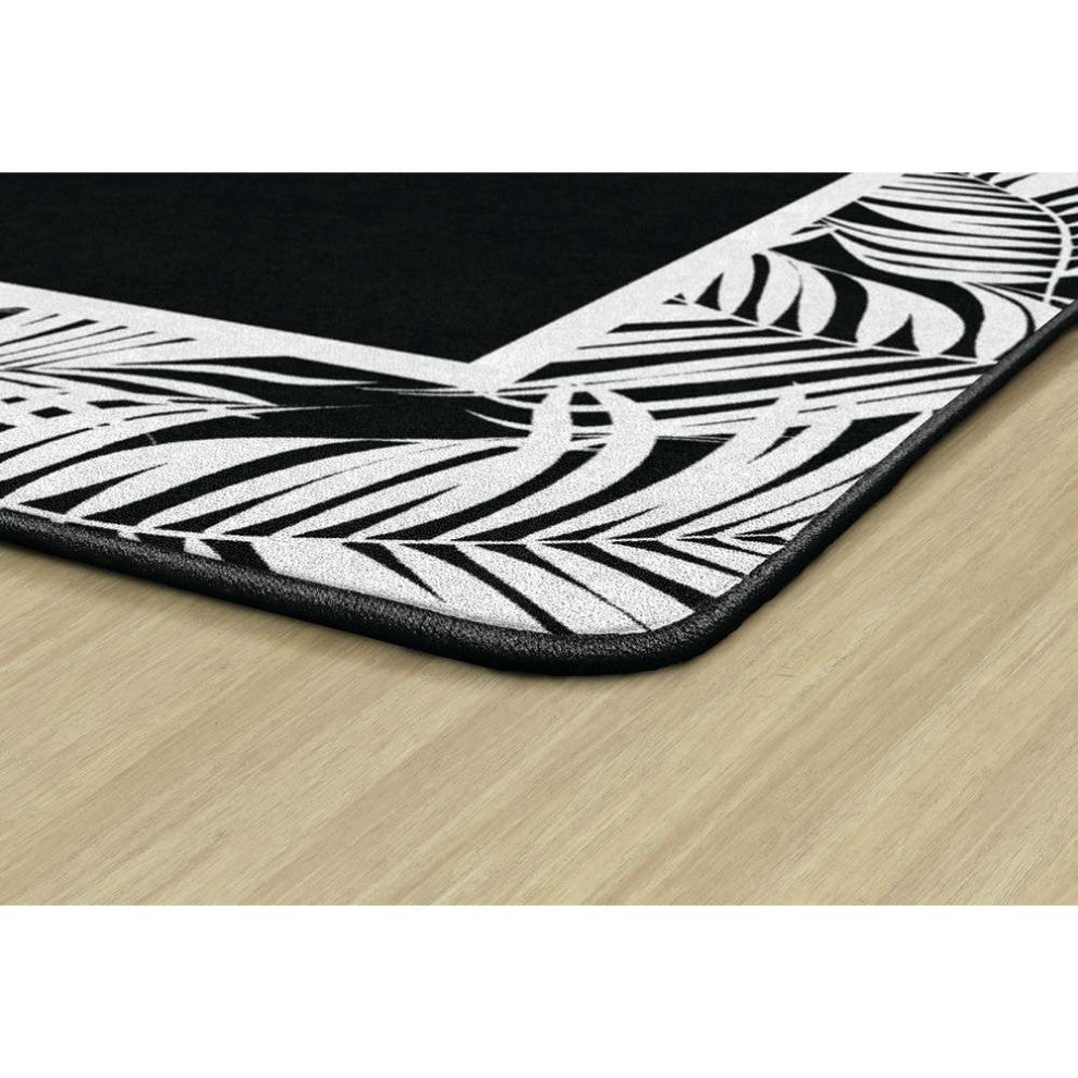 Flagship Carpets CA2008-28SG Simply Stylish Black/White Greenery Border