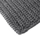 Madison Park Lasso 100% Cotton Chenille Chain Stitch Rug, Charcoal