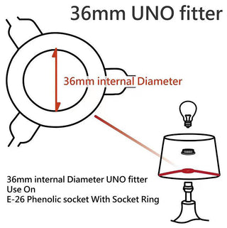 58302 Drum Shape UNO Lamp Shade, Off White 8"x8"x8"