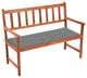 Vidaxl Garden Bench With Cushion 47.2" Solid Acacia Wood