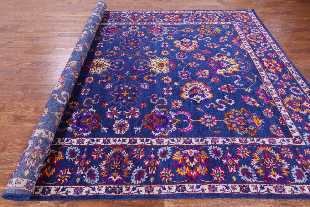 Persian Hand-Knotted Wool & Silk Rug 9' 2" X 12' 5" - Q13685