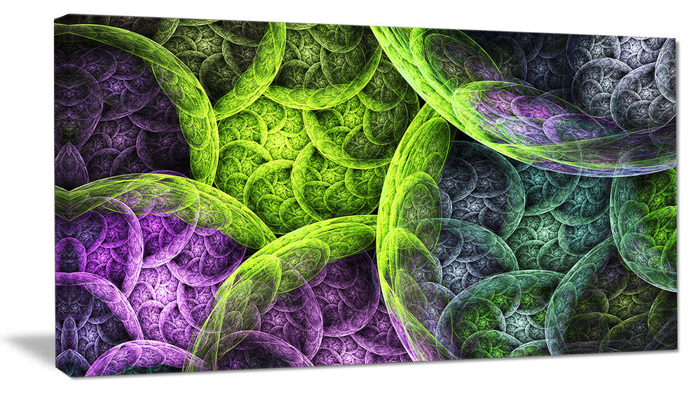 Green Pink Colorful Clouds, Abstract Canvas Art Print, 32x16