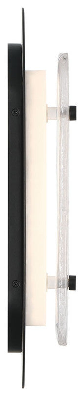 Tramore, Outdoor, 16", Powder Coat Black, Silver Glass