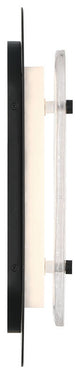 Tramore, Outdoor, 16", Powder Coat Black, Silver Glass