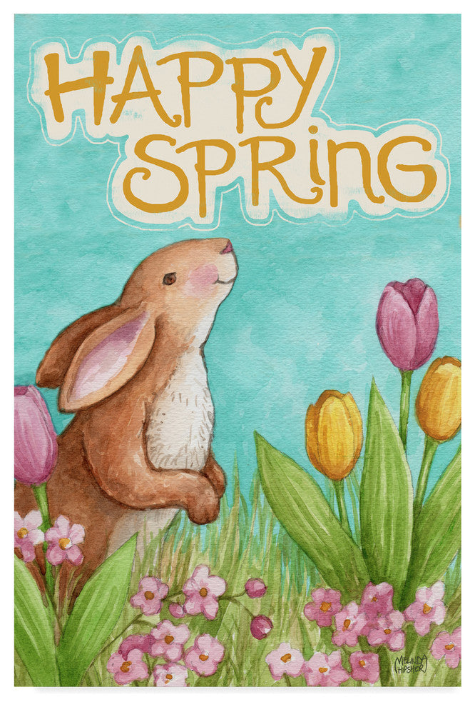 Melinda Hipsher 'Happy Bunny' Canvas Art, 24"x16"