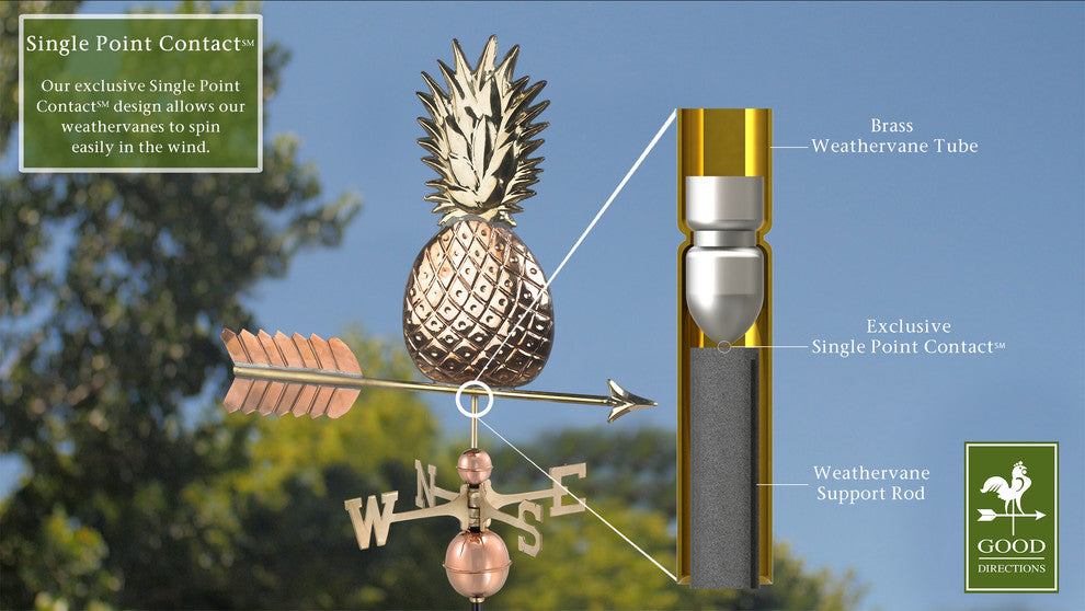 Pineapple Weathervane, Pure Copper