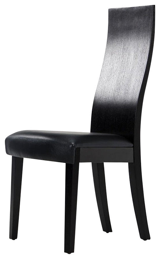 Modrest Escape Modern Black Oak Dining Chair, Set of 2