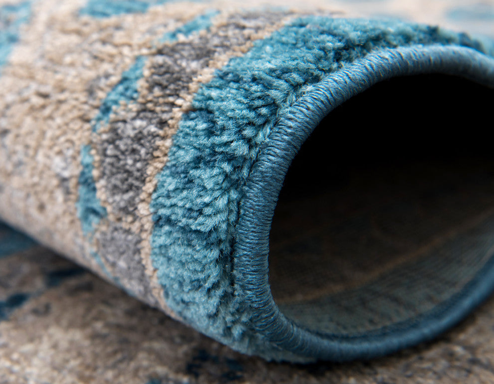 Unique Loom Light Blue Aigen Salzburg 2'x3' Area Rug