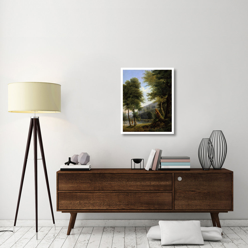 "Idyllic Landscape (Paysage Idyllique)" Paper Art, 26"x32"