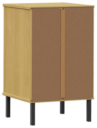 vidaXL Nightstand Bedside Cabinet with 3 Drawers Brown Solid Wood Pine OSLO