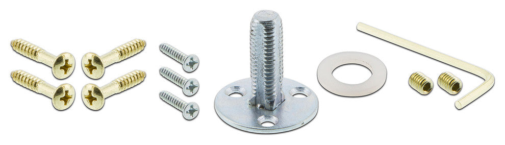 Single New York Plate With Waldorf Knob, Unlacquered Brass