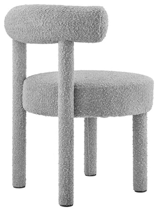 Toulouse Boucle Fabric Dining Chair - Light Gray