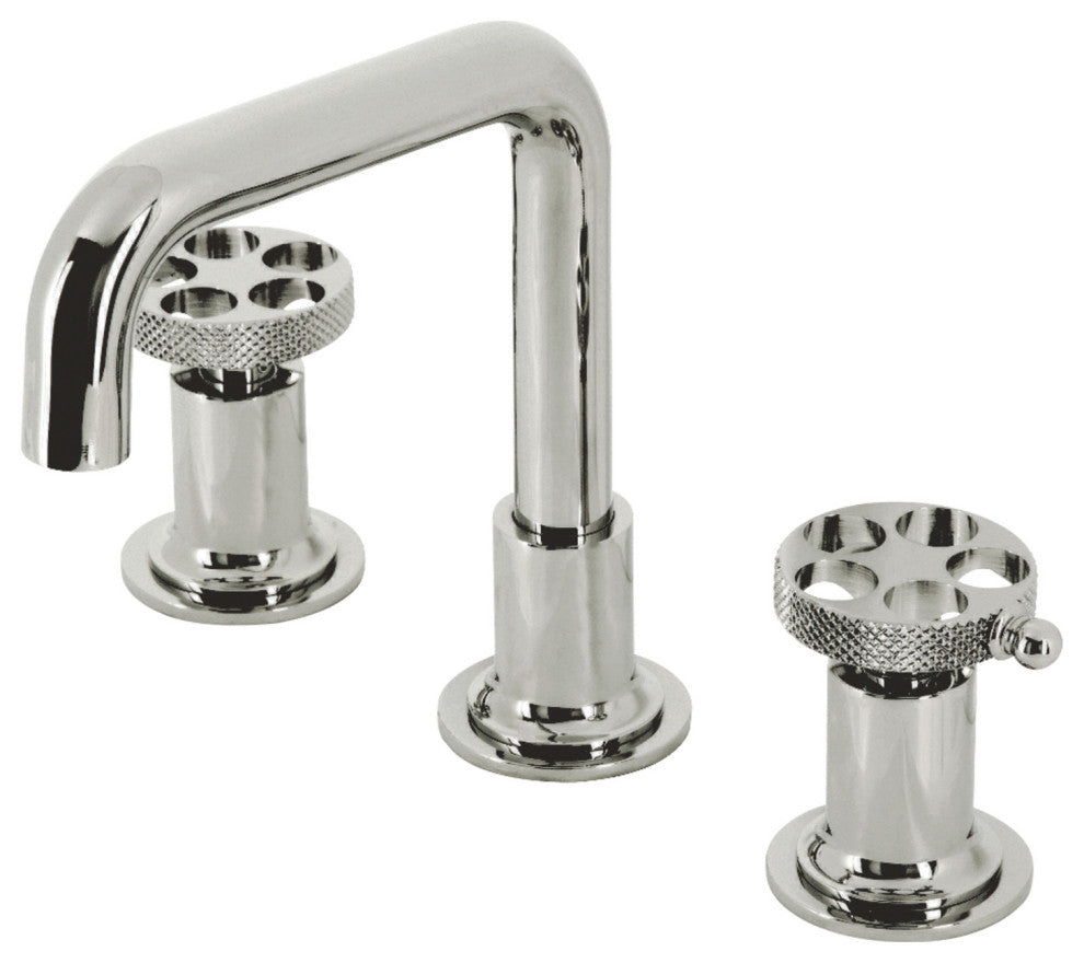 KS142RKXPN Widespread Bathroom Faucet With Push Pop-Up, Polished Nickel