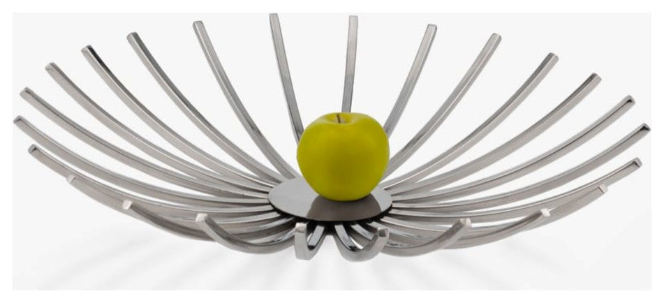 Shiny Silver Open Spike Centerpiece Bowl