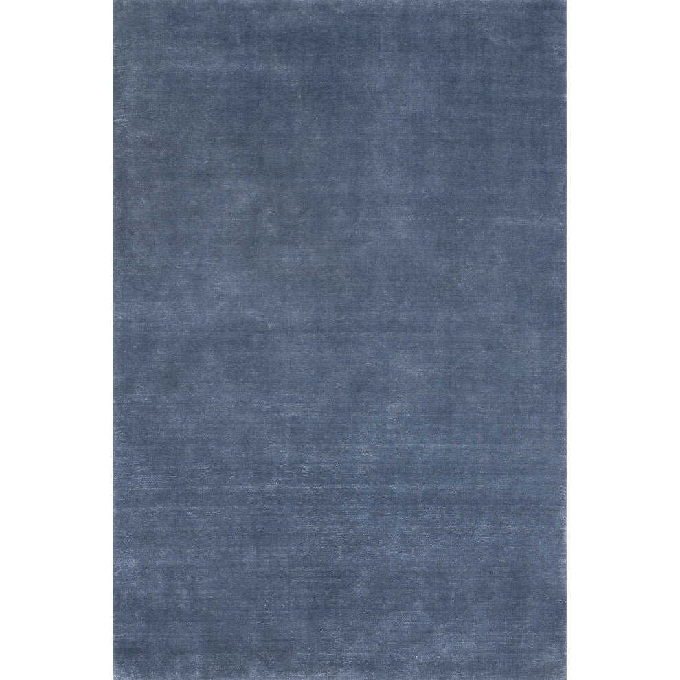 Arrel Speckled Wool-Blend Area Rug, Denim 6' x 9'