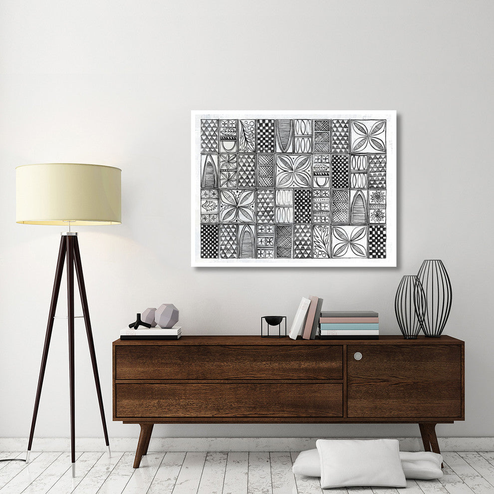 "Patterns of the Amazon II BW" Digital Paper Print by Kathrine Lovell, 50"x38"
