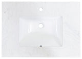 Salerno 31" Engineered stone Vanity Top in Aosta White with White Sink