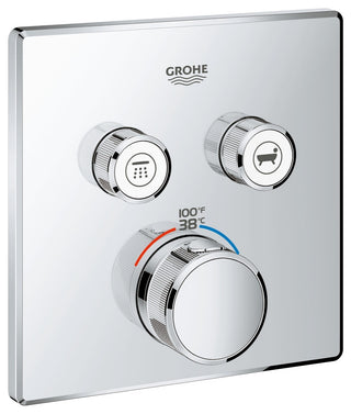Grohe 29 141 Grohtherm Two Function Thermostatic Valve Trim Only - Starlight