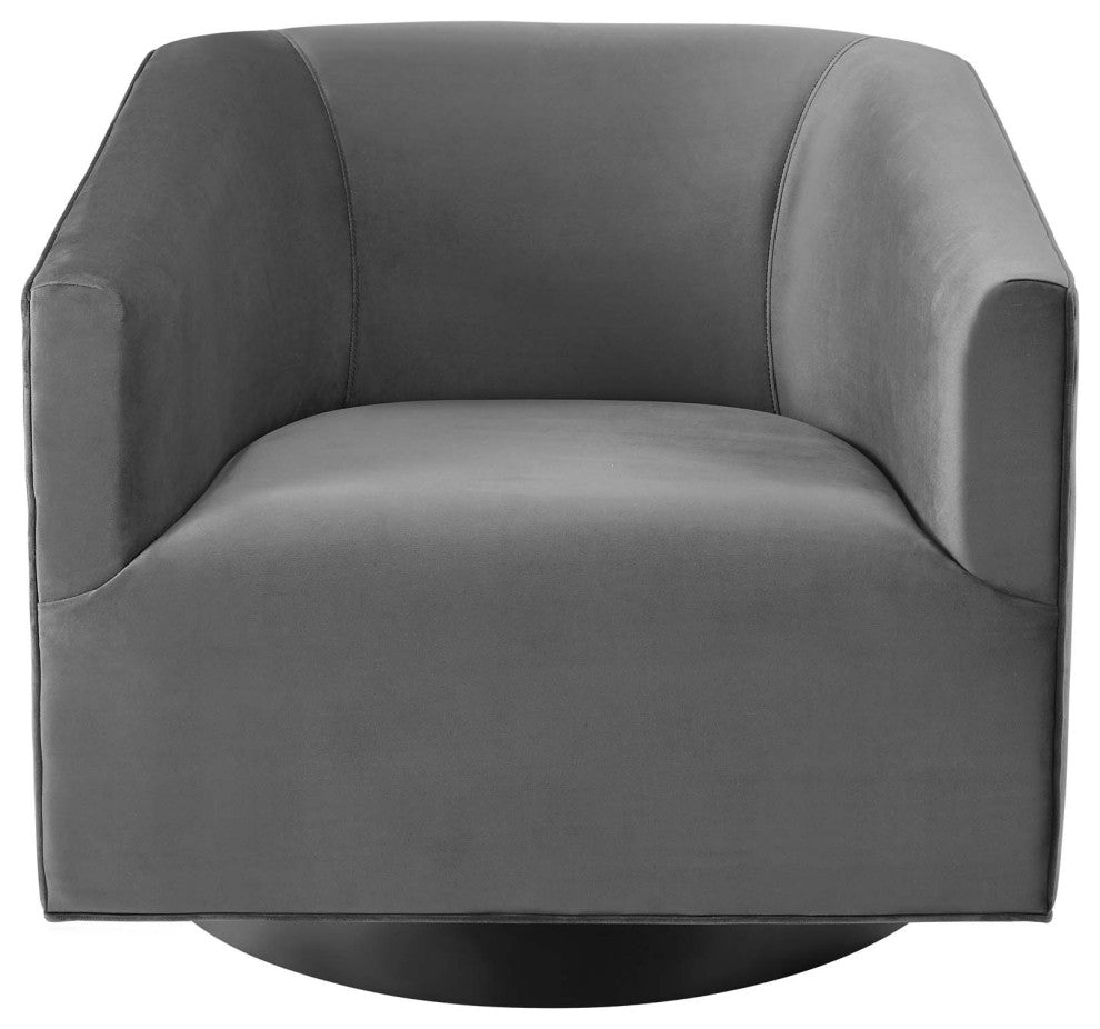 Accent Chair, Set of 2, Velvet, Gray, Modern, Living Lounge Hospitality