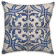 Blue Tile Pattern 18x18 Spun Poly Pillow