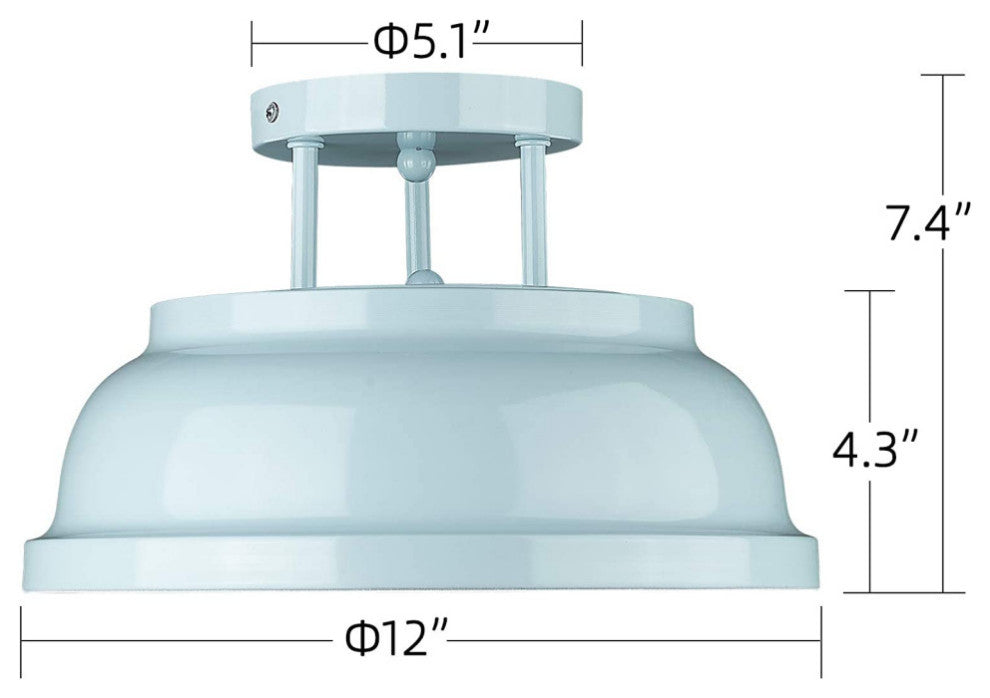 2 light blue ceiling light fixture Modern Semi Flush Ceiling Light