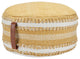 Mina Victory VJ088 Pouf, Yellow, 20" x 20" x 12"