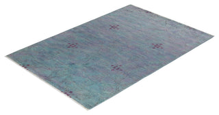 Vibrance, One-of-a-Kind Handmade Area Rug Gray, 4'2"x6'1"