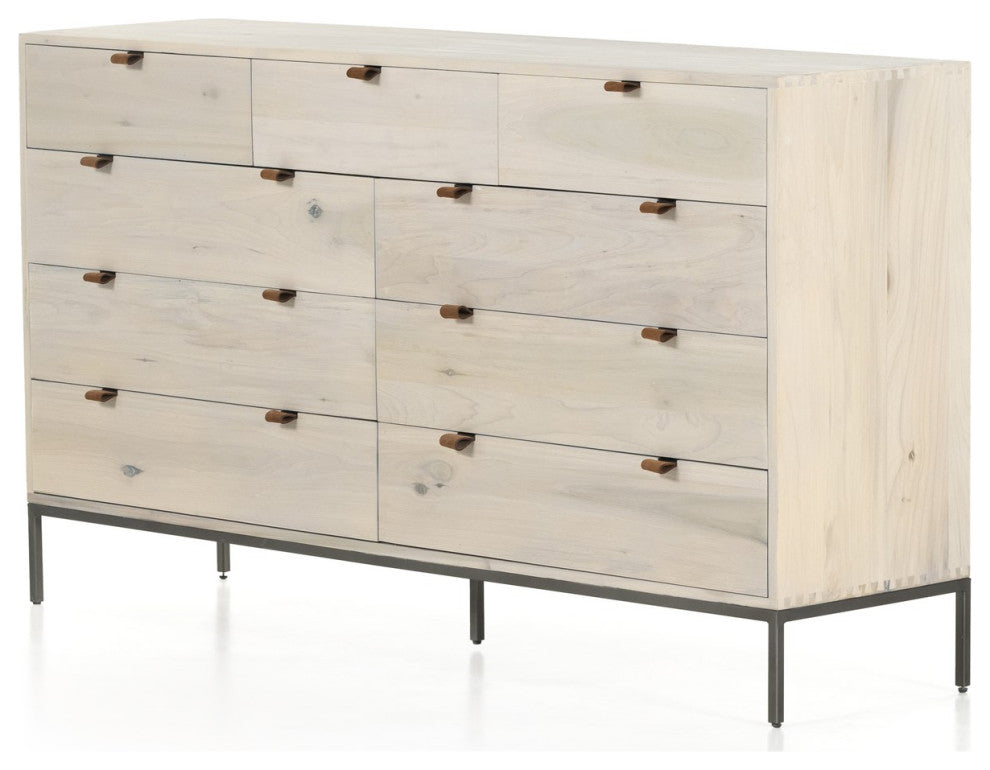 Trey 9 Drawer Dresser, Dove Poplar