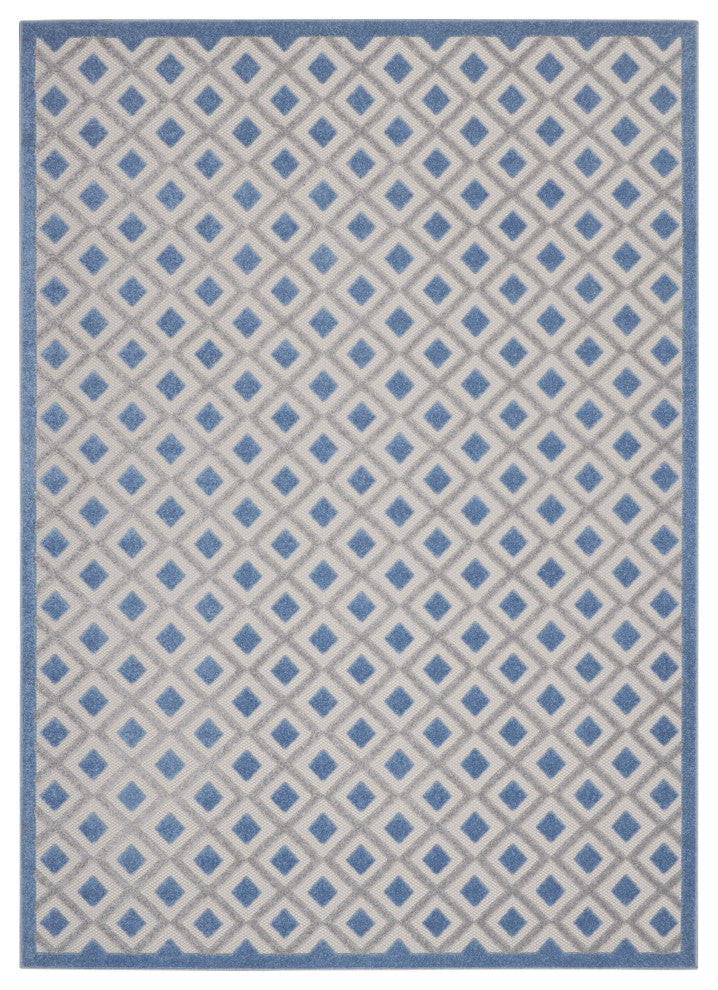 Nourison Aloha 9' x 12' Blue/Grey Modern Area Rug
