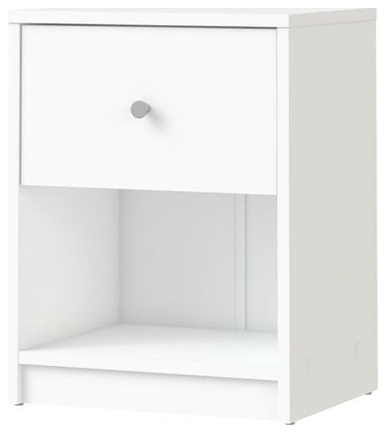 3 Piece Modern Wood Dresser and Nightstand Bedroom Set in White