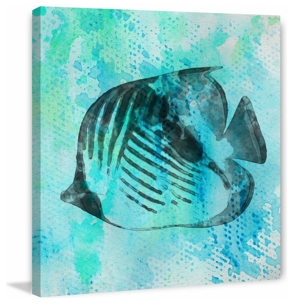 "The Blue Empire" Painting Print on Wrapped Canvas, 32x32