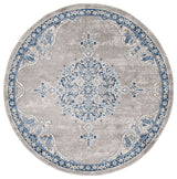 Safavieh Brentwood Bnt867G Rug, Light Gray/Blue, 6'7"x6'7" Round