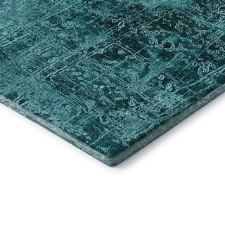 Premium Machine Washable Mayfield AMF559 Teal 10' x 14' Rug