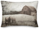 Neutral Barn And Cows 2 14"x20" Spun Poly Pillow