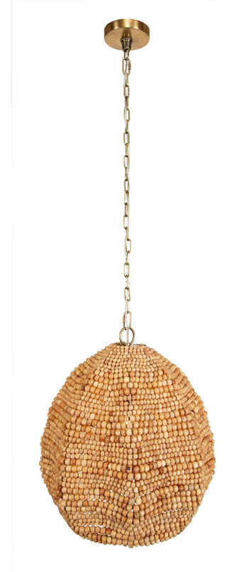 Uttermost Kauri 1 Light Wooden Bead Pendant