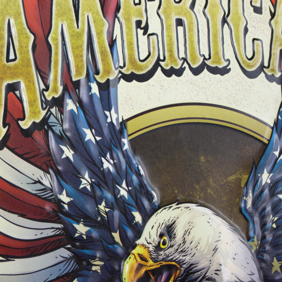 American Pride Embossed Metal Wall Decor Sign