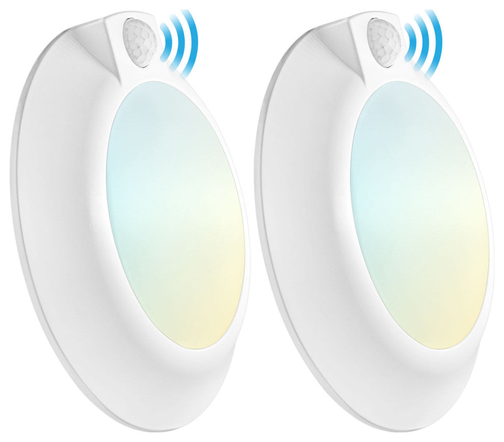 Luxrite 6 Inch LED Motion Sensor Light 3CCT 13W 1050LM ETL 2-Pack