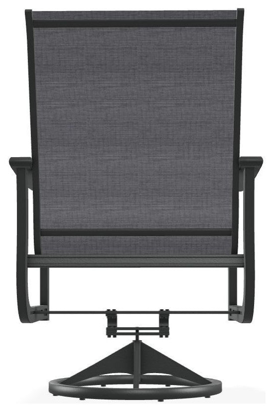 St. Catherine Sling Outdoor Swivel Rocker, Augustine Pewter/Graphite