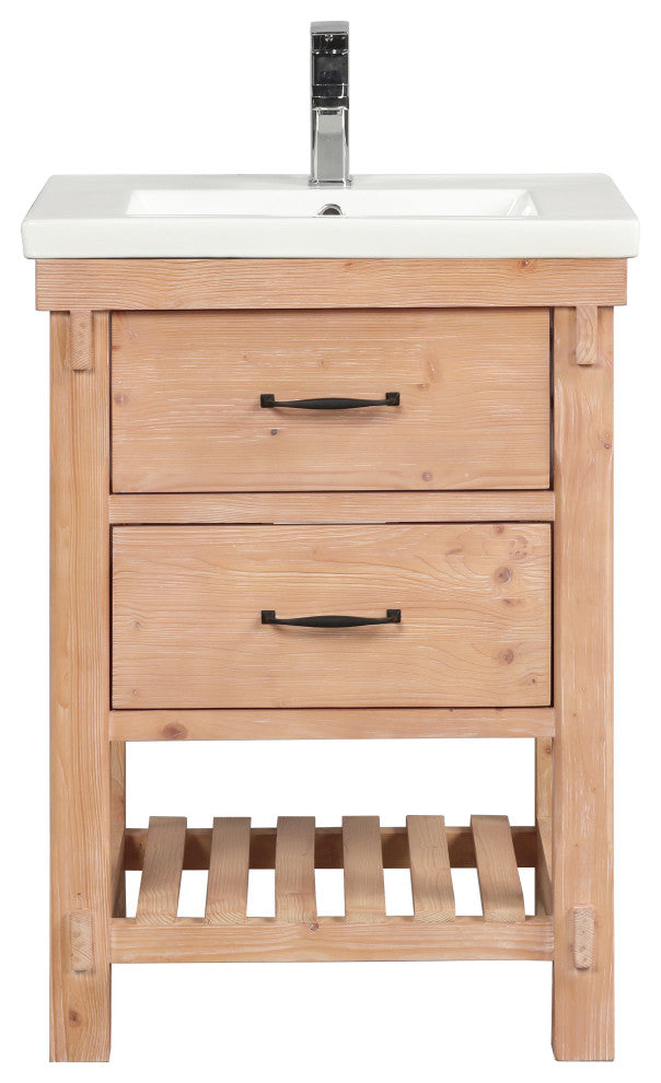 Marina 24" Bathroom Vanity, Driftwood Finish