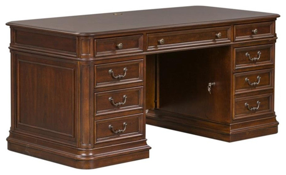 Brayton Manor Dark Brown Jr Executive Desk