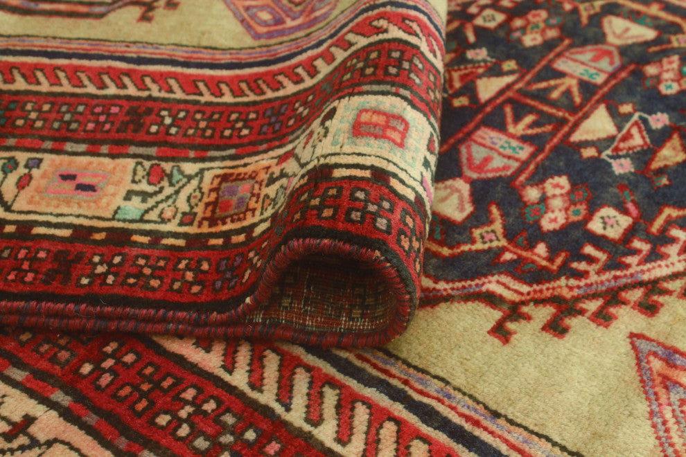 Fine Vintage Distressed Aisha Light Green/Beige Runner, 3'10x9'7