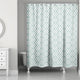 Teal Lattice Pattern Shower Curtain