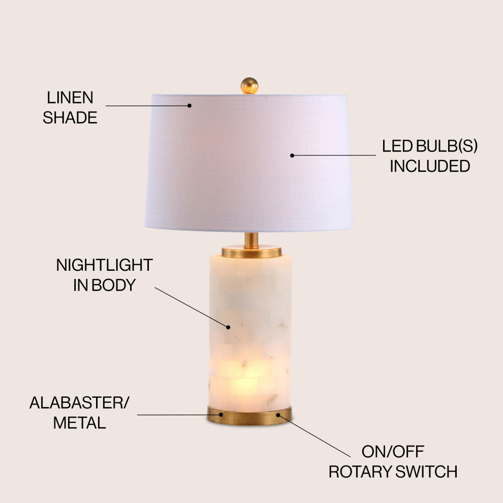 Eliza Alabaster LED Table Lamp