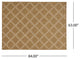 Althoff Indoor/Outdoor Area Rug, Natural, 84 W X 63 D X 0.16 H
