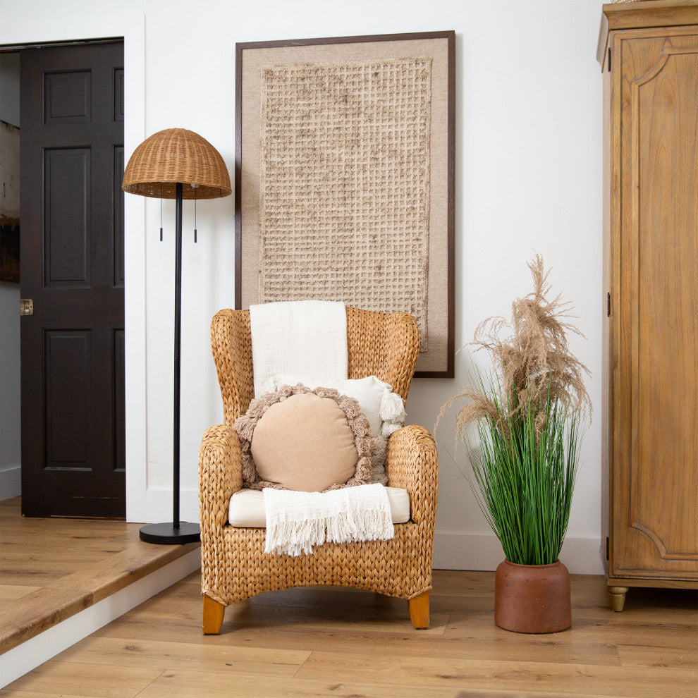 Lifestyle shot in a living room showing the plant in context.